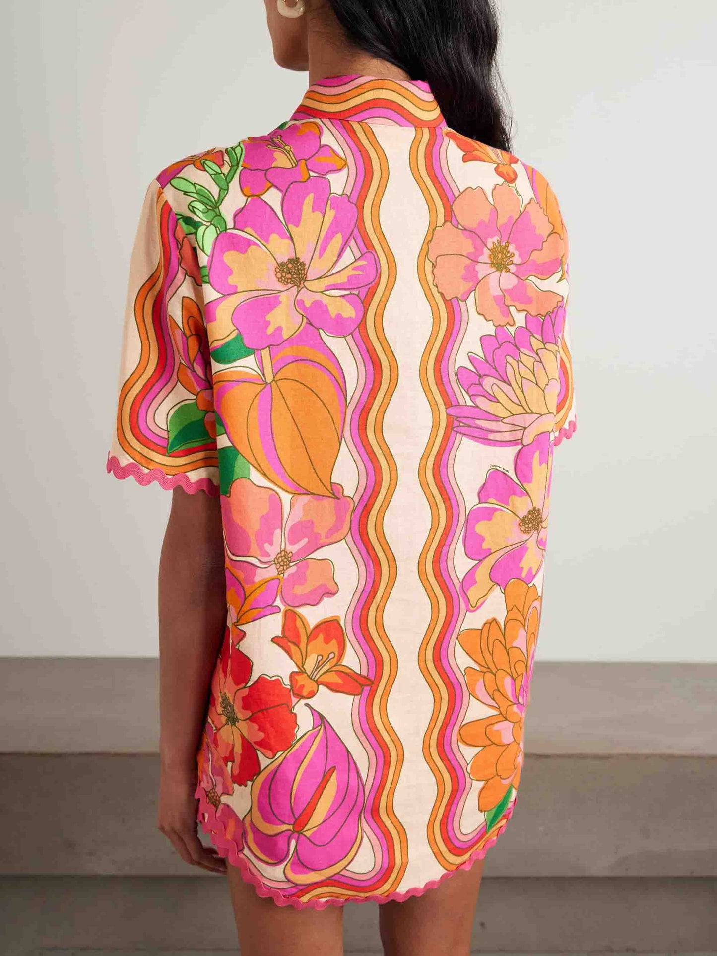 Exquisite Abstract Hibiscus Tropical Floral Print Twee-delige Set