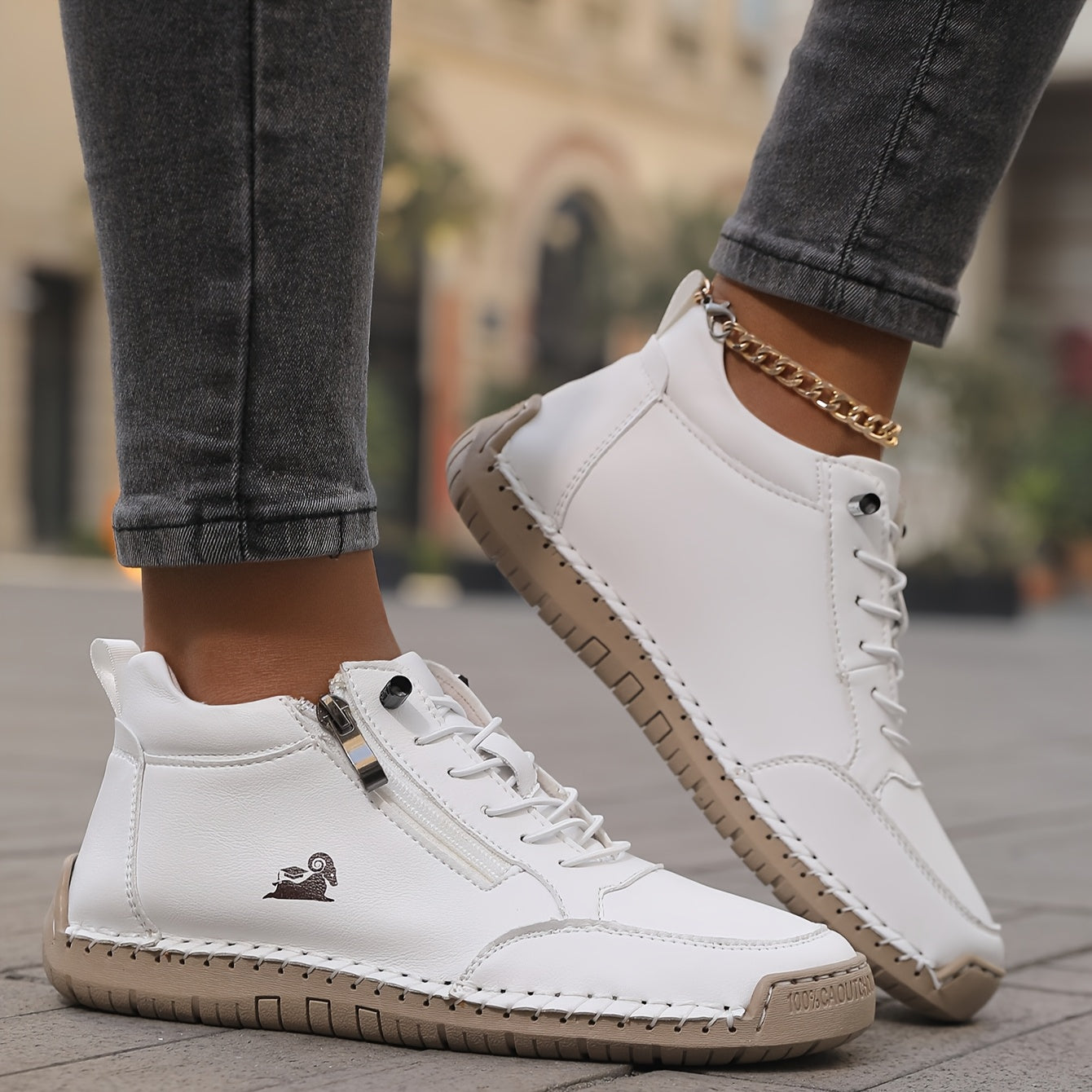Mila  – Comfortabele orthopedische sneakers + ritssluiting