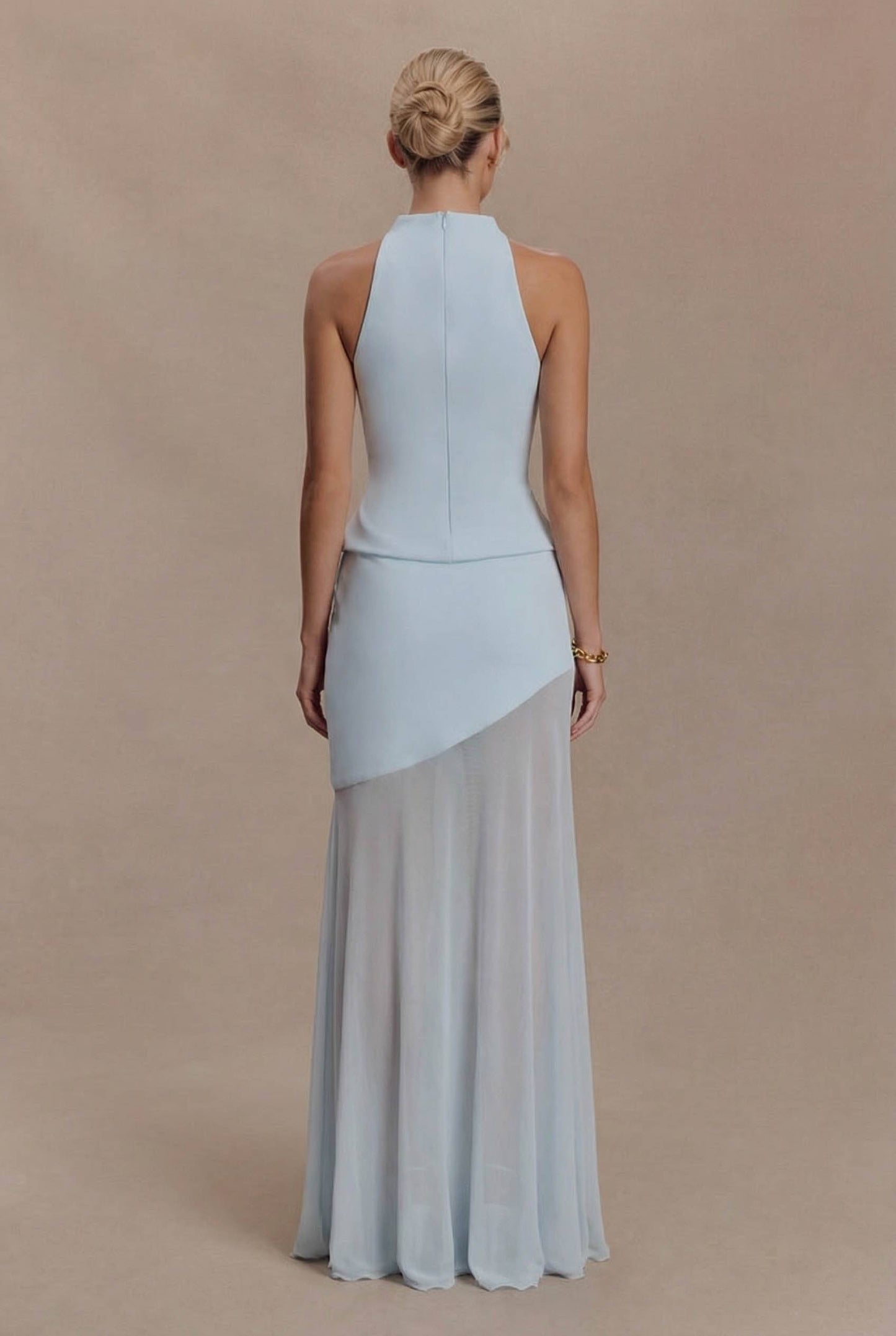 Mouwloze Top En Plissé Rok Set
