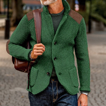 Christophe | Gestructureerd vest met hoge kraag