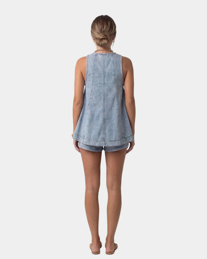Erell | Set van korte broek met denim blouse