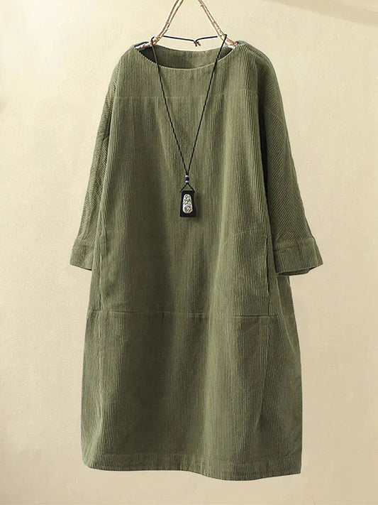 Velvra™ - Gezellige Vintage Cord Tuniek