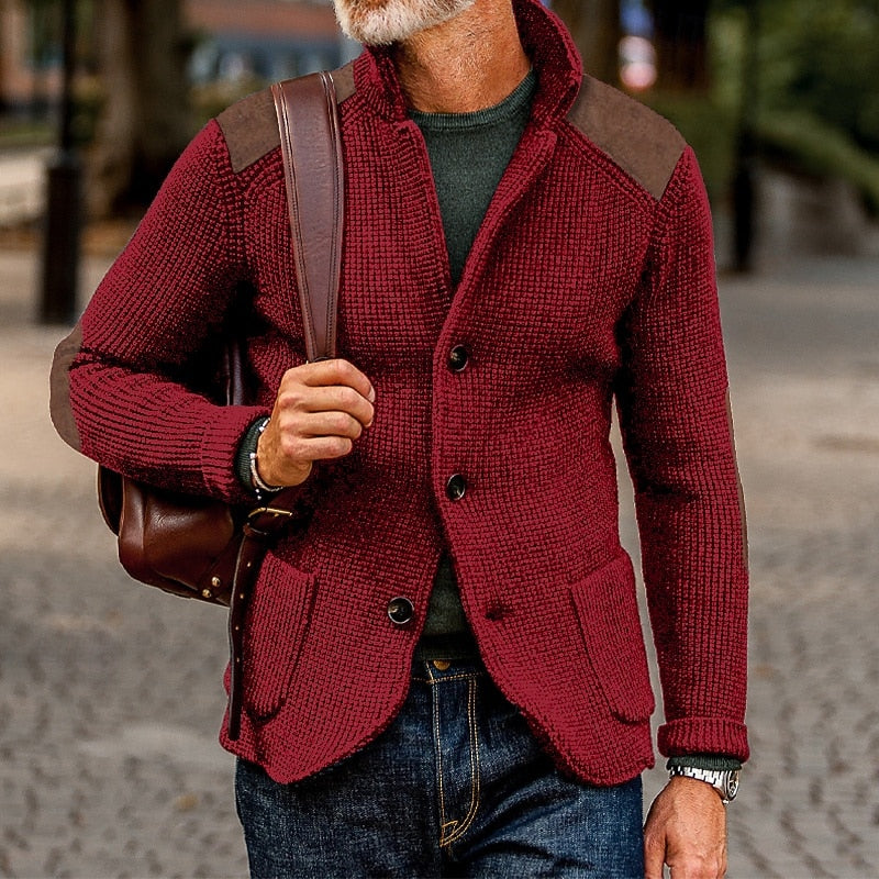 Christophe | Gestructureerd vest met hoge kraag