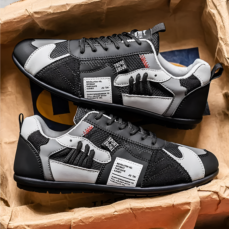 Yussuf - Casual sneakers met gestructureerde zijpanelen