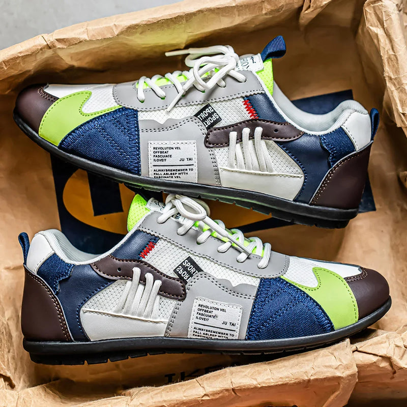 Yussuf - Casual sneakers met gestructureerde zijpanelen