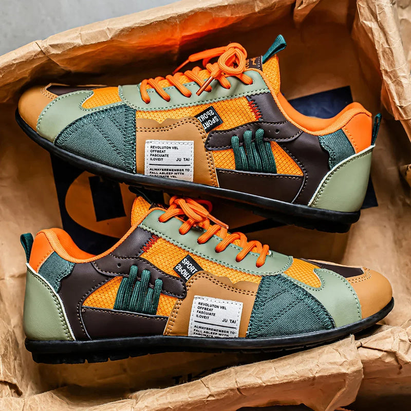 Yussuf - Casual sneakers met gestructureerde zijpanelen