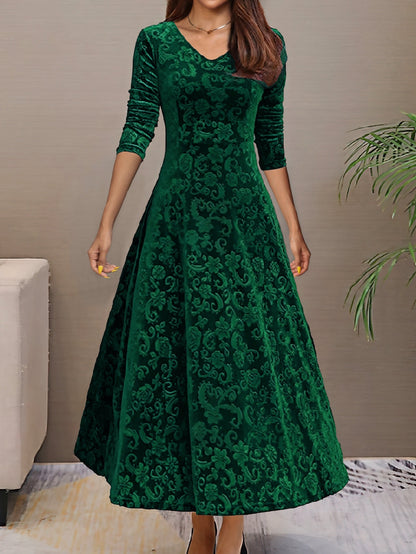 Anny™ - Elegante Feestjurk van Fluweel met V-hals