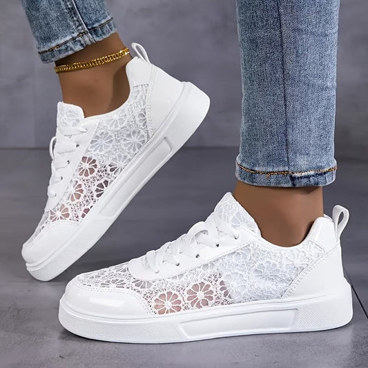 Alessa - Elegante sneakers van kant
