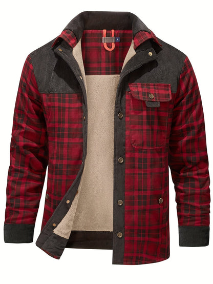 Dalmas - Casual winterjas met ruitjesmotief