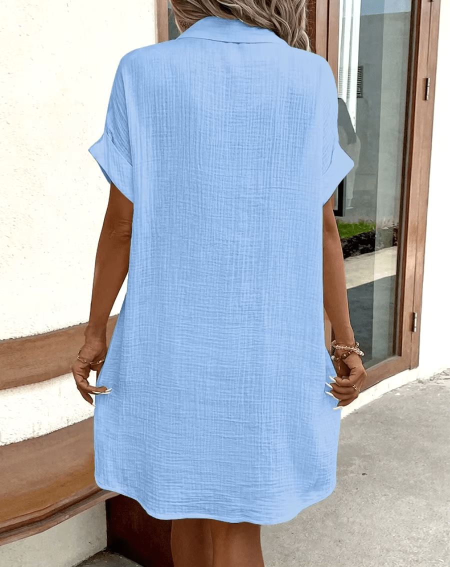 Luz™ - Comfortabele Hemdkleed met Knopen