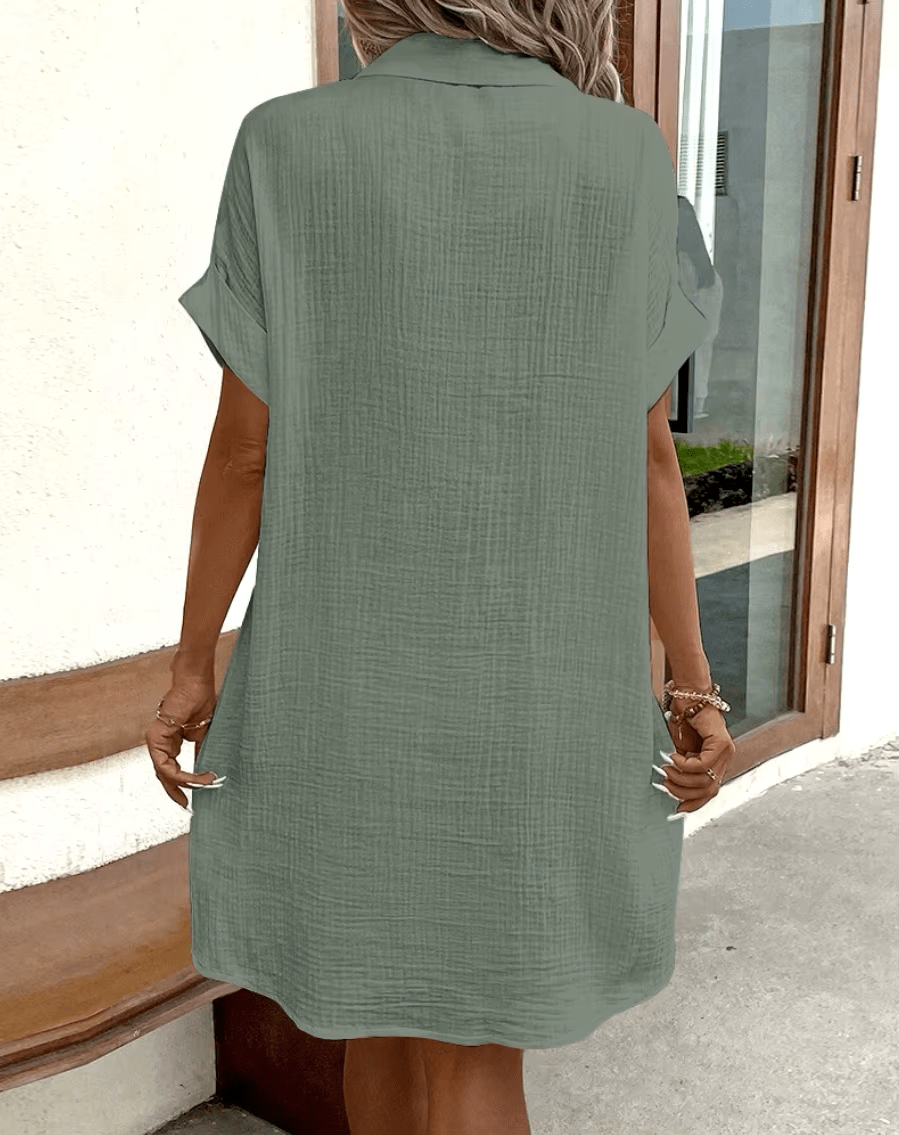 Luz™ - Comfortabele Hemdkleed met Knopen