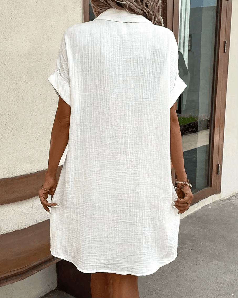 Luz™ - Comfortabele Hemdkleed met Knopen