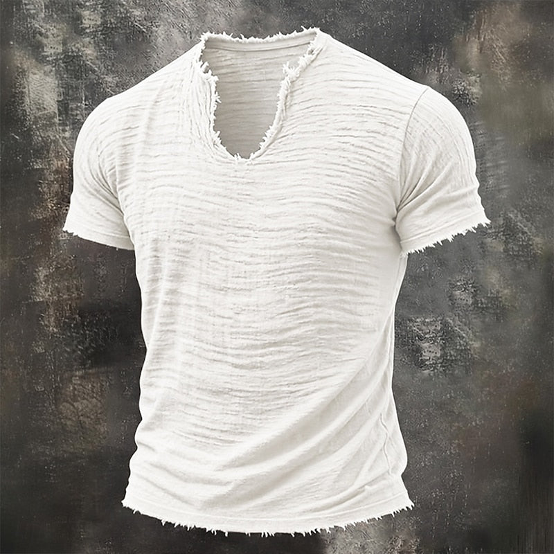 Varel | Vintage T-shirt met V-hals