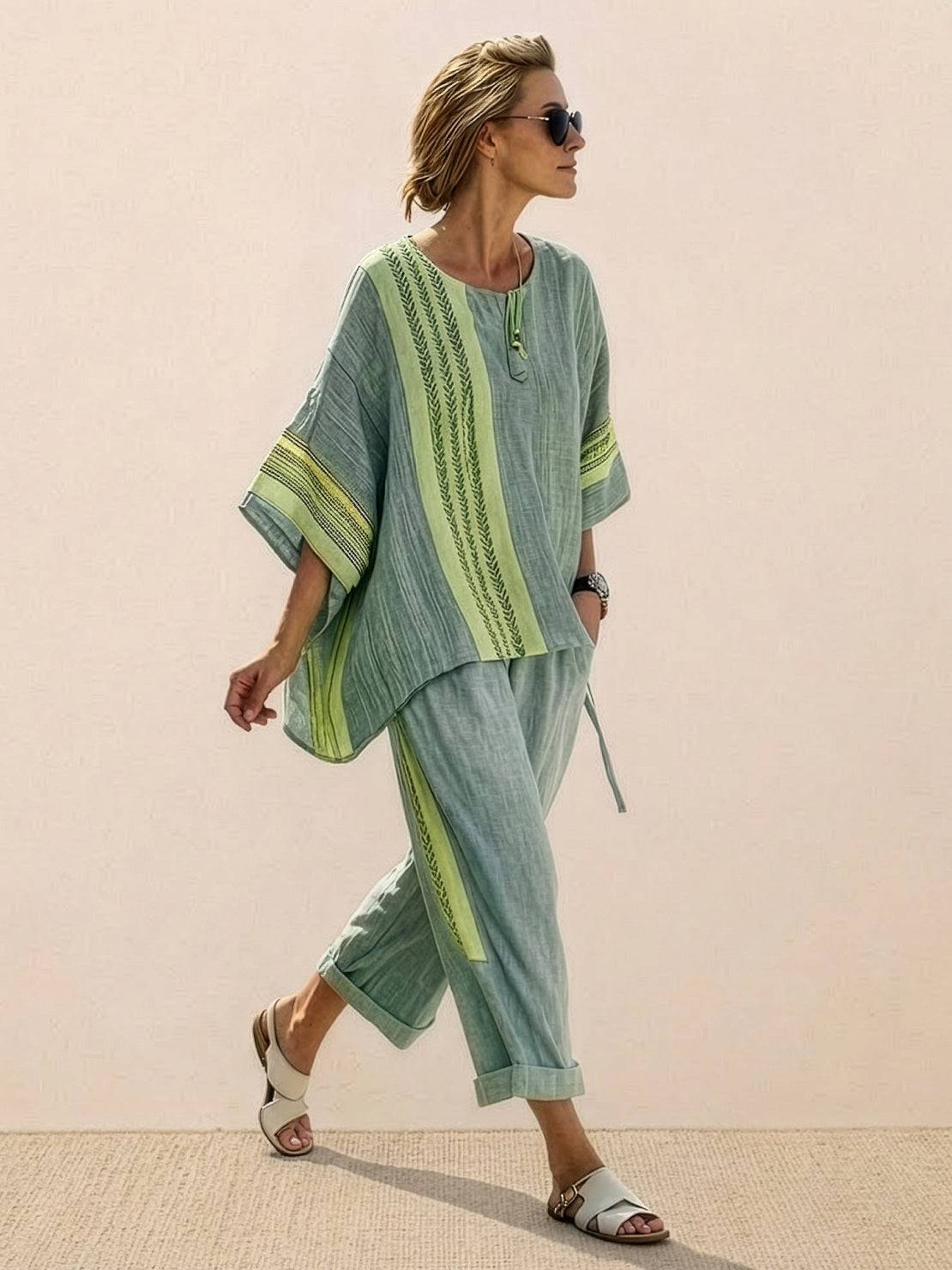 Francesca | Coastal Linen Two-Piece Set
