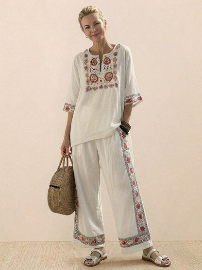 Francesca | Coastal Linen Two-Piece Set