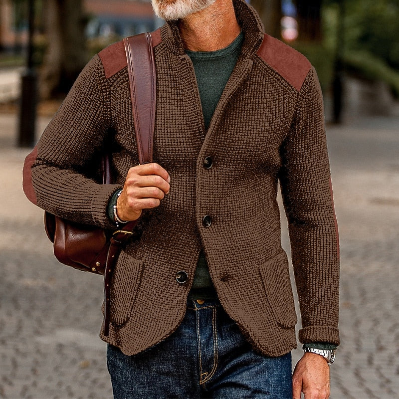 Christophe | Gestructureerd vest met hoge kraag