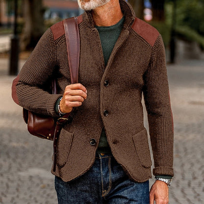 Christophe | Gestructureerd vest met hoge kraag