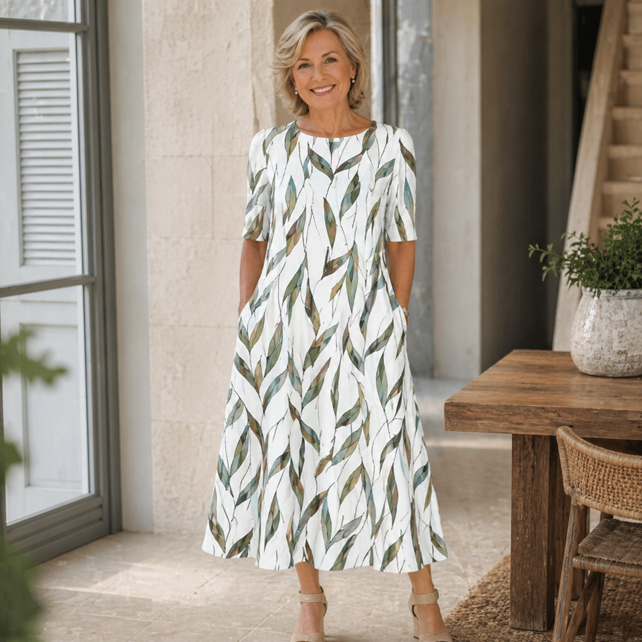 Silvia | Elegante jurk met bloemenprint