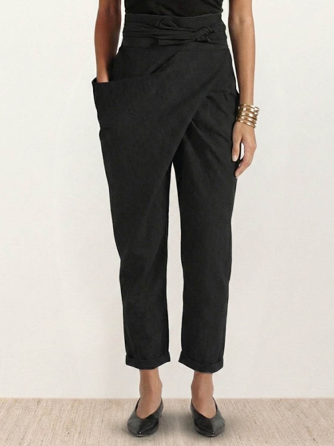 Noelle | Hoge Taille Gewikkelde Broek