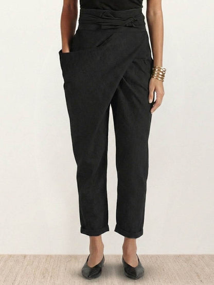 Noelle | Hoge Taille Gewikkelde Broek