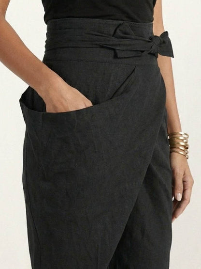 Noelle | Hoge Taille Gewikkelde Broek