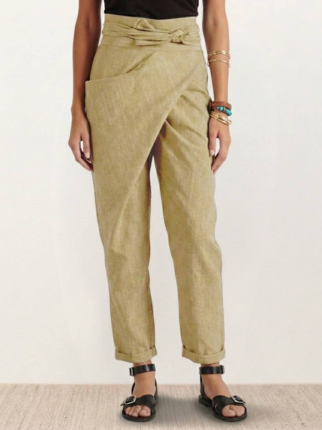 Noelle | Hoge Taille Gewikkelde Broek