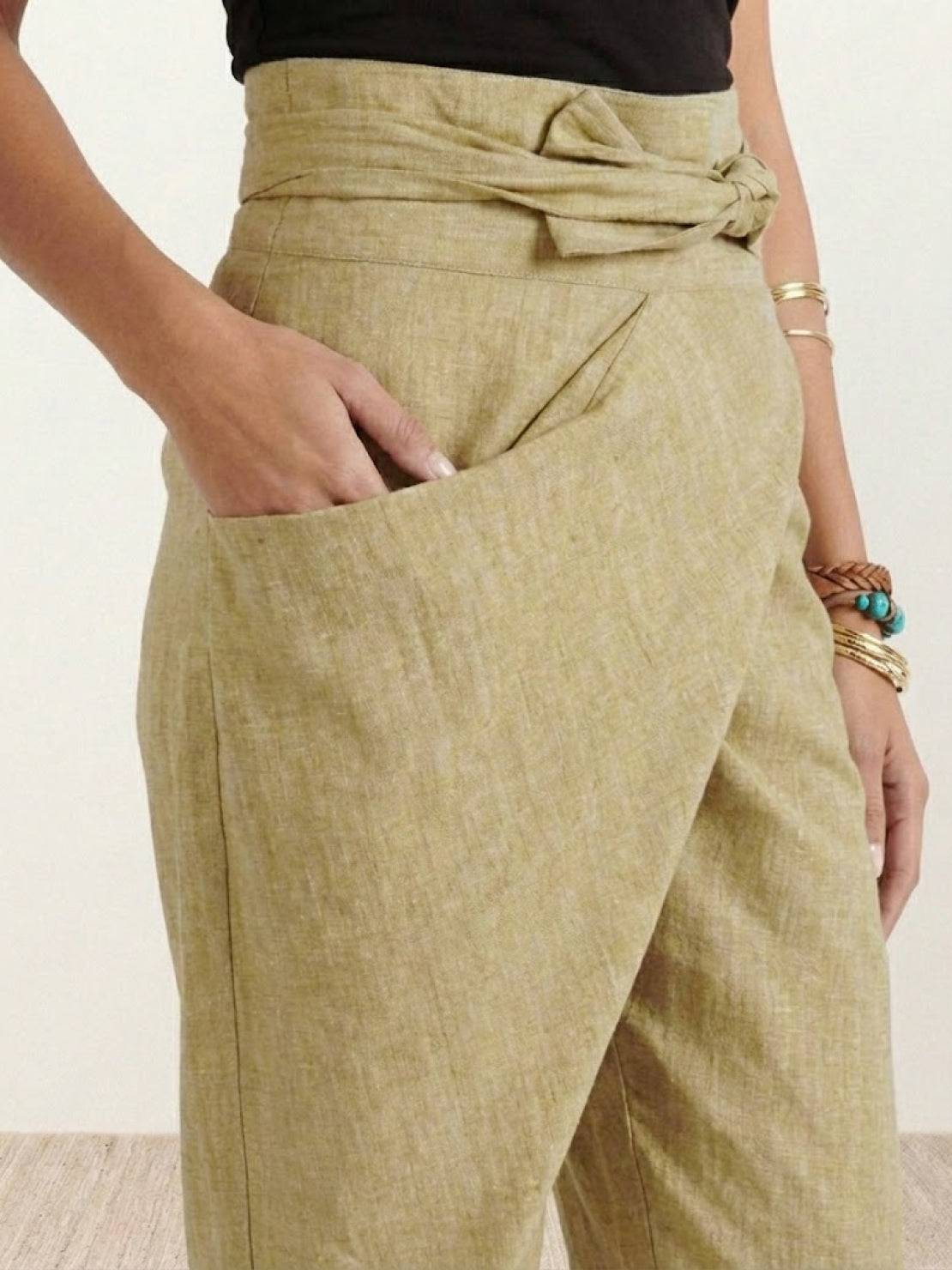 Noelle | Hoge Taille Gewikkelde Broek