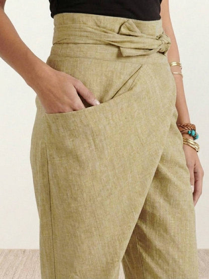 Noelle | Hoge Taille Gewikkelde Broek