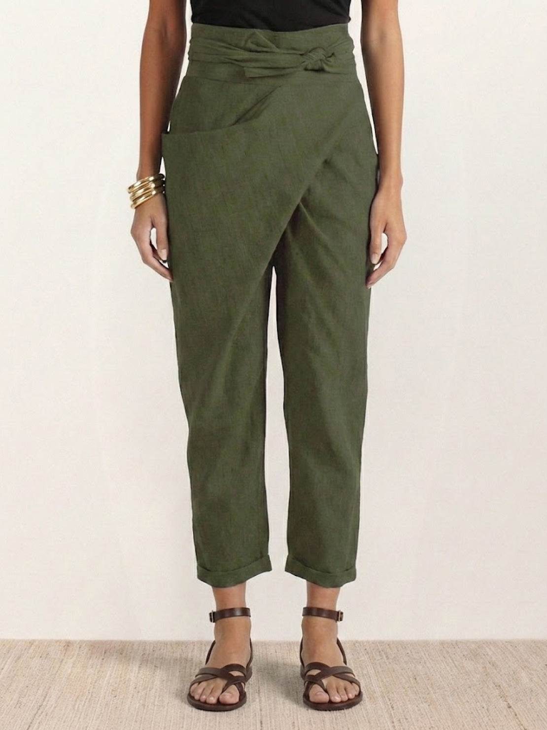 Noelle | Hoge Taille Gewikkelde Broek