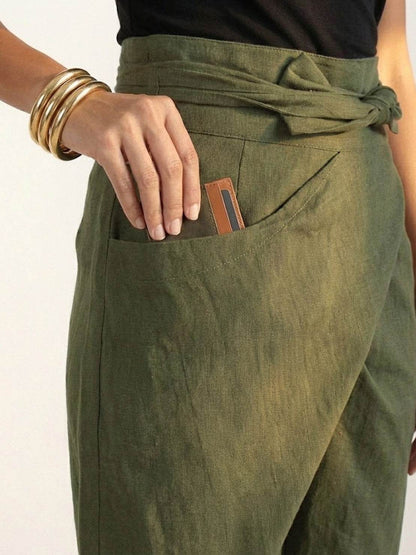 Noelle | Hoge Taille Gewikkelde Broek