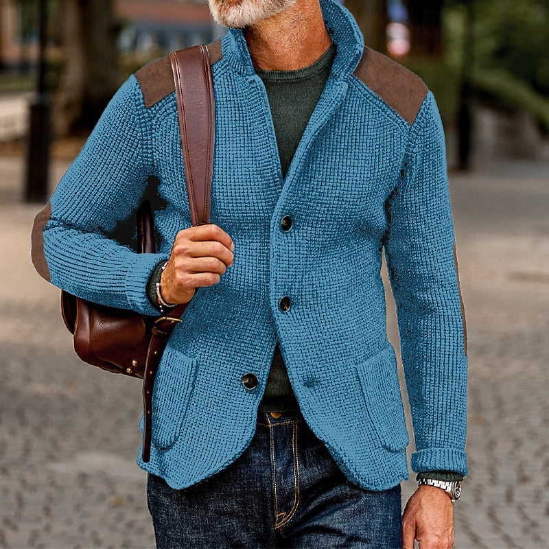 Christophe | Gestructureerd vest met hoge kraag