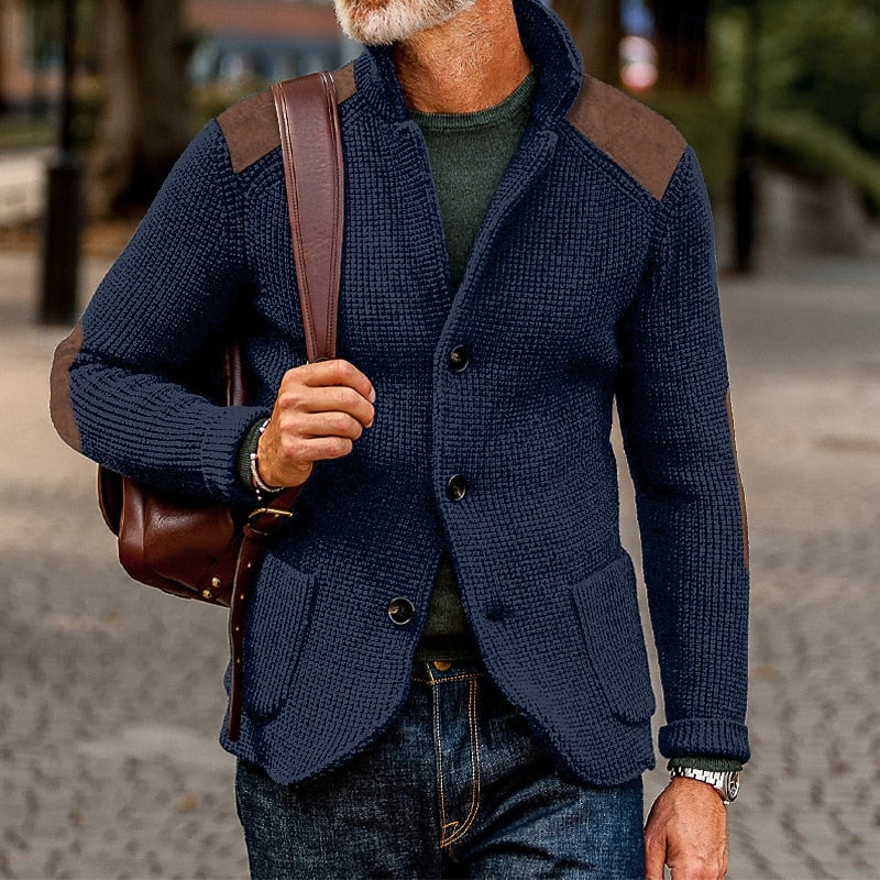Christophe | Gestructureerd vest met hoge kraag
