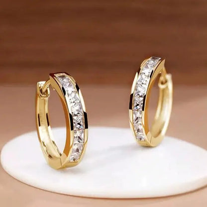 Luxe gouden oorbellen met kristallen