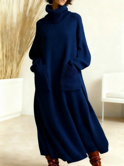 Glenda™ - Dames Oversized Trui Jurk Met Col