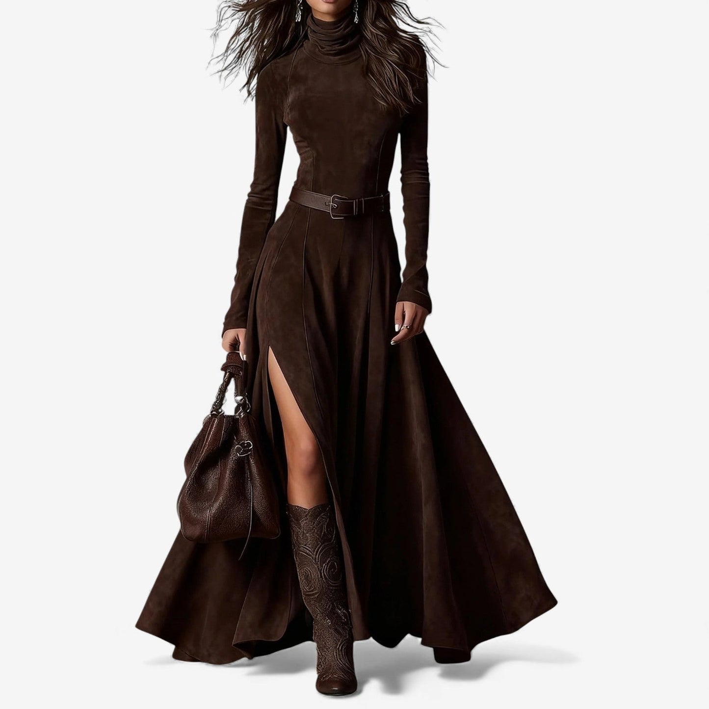 Belinda™ – Elegante lange jurk met vloeiende silhouet