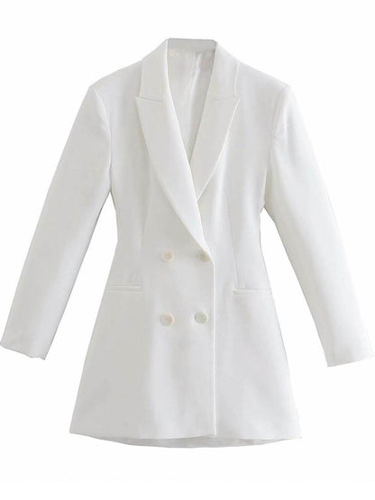 Klassieke Open-Back Dubbelzijdige Blazer Jurk