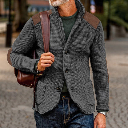 Christophe | Gestructureerd vest met hoge kraag
