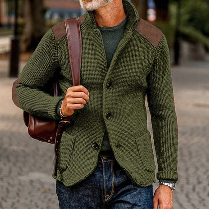 Christophe | Gestructureerd vest met hoge kraag