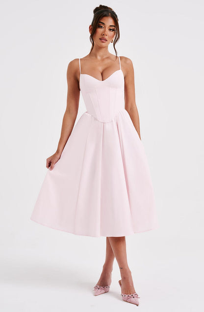 MAILEEN | Elegante Midi Jurk in Corsetstijl