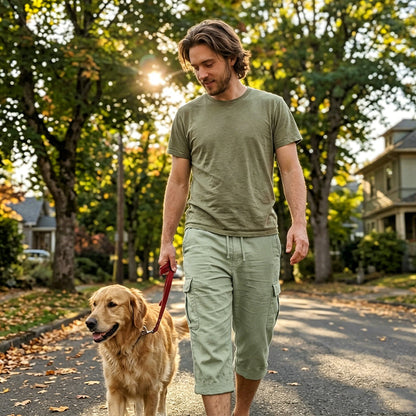 👖Cargo-capribroek van gemengd linnen voor heren🌬️ Licht, ademend en ontworpen voor comfort
