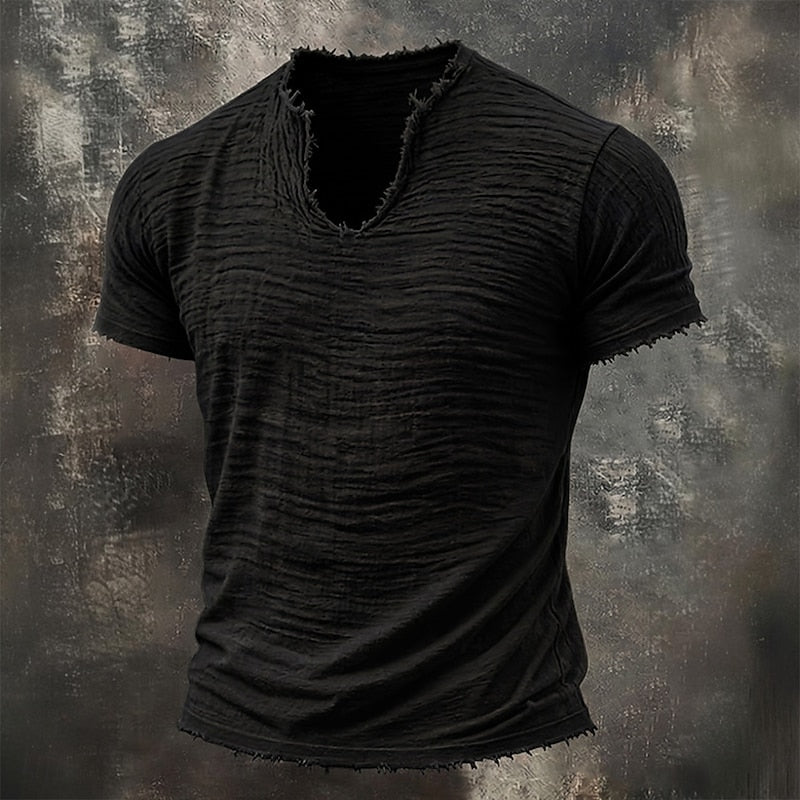 Varel | Vintage T-shirt met V-hals