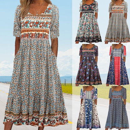Sandra™ – Elegante Boho-jurk met print voor dames