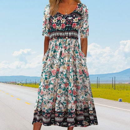 Sandra™ – Elegante Boho-jurk met print voor dames