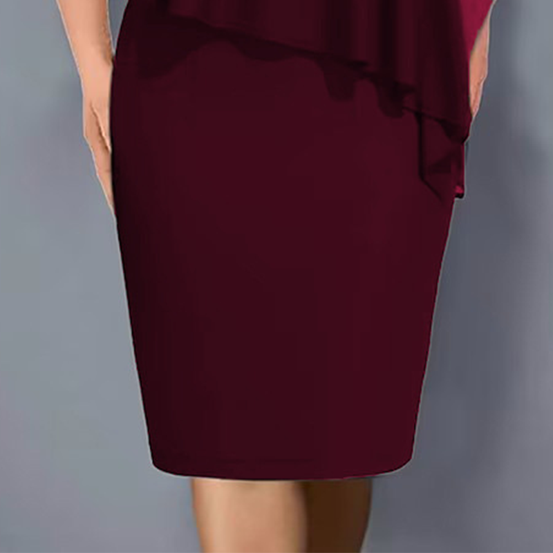 💐Cape-jurk met V-hals en strassversiering, met een overlaag van chiffon
