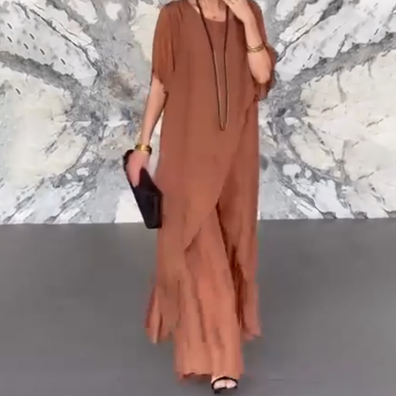 ✨️Set bestaande uit een top met onregelmatige snit en een wijde broek voor dames