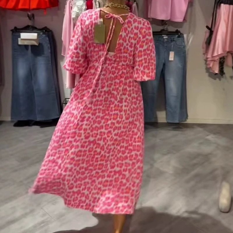 👗✨V-hals jurk met print voor dames