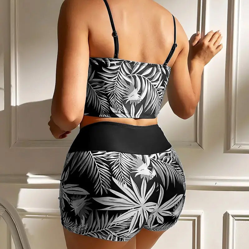 🏖️ Tweedelig badpak met print – Nieuw ontwerp 2026 – Rekbare, sneldrogende stof – perfect voor het strand of het zwembad – trendy en comfortabele look ☀️🌊