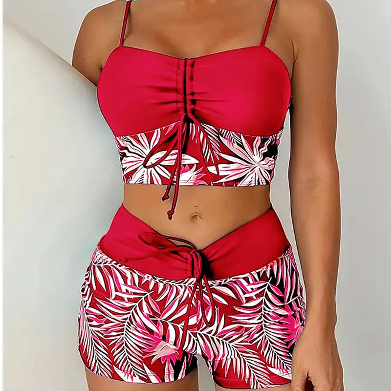 🏖️ Tweedelig badpak met print – Nieuw ontwerp 2026 – Rekbare, sneldrogende stof – perfect voor het strand of het zwembad – trendy en comfortabele look ☀️🌊