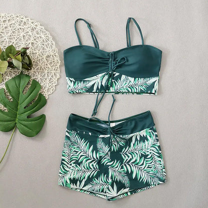 🏖️ Tweedelig badpak met print – Nieuw ontwerp 2026 – Rekbare, sneldrogende stof – perfect voor het strand of het zwembad – trendy en comfortabele look ☀️🌊