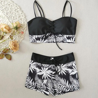 🏖️ Tweedelig badpak met print – Nieuw ontwerp 2026 – Rekbare, sneldrogende stof – perfect voor het strand of het zwembad – trendy en comfortabele look ☀️🌊
